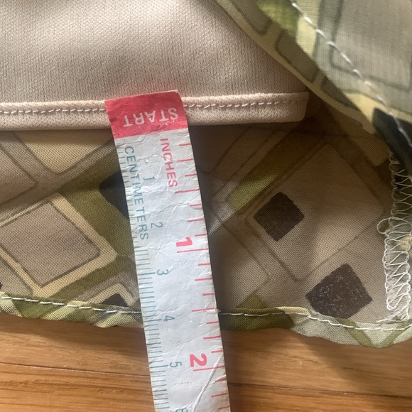 Summer V-Neck Halter Top Olive Green with Liner and Sash Tie -Medium - Picture 11 of 15